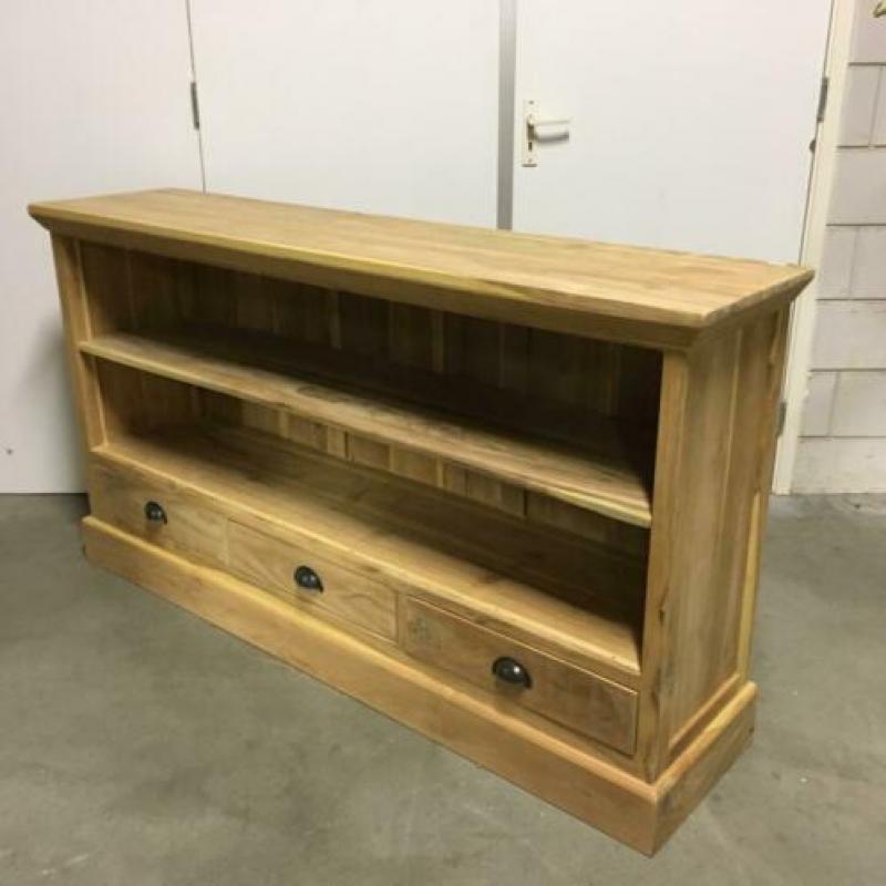 Boekenkast - 3 lades - 2 planken - massief Teak - TTM Wonen