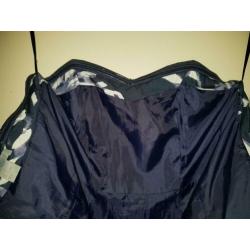 Strapless blauwe jurk maat 38 h&m