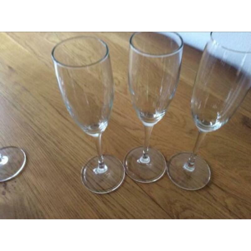 Champagne glazen, 6 stuks