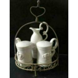 2 x Riverdale: Fondue set of zout/peper/olie set