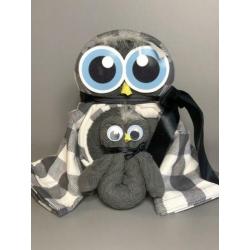 Cadeau Set Handdoeken en Theedoeken uil oud groen