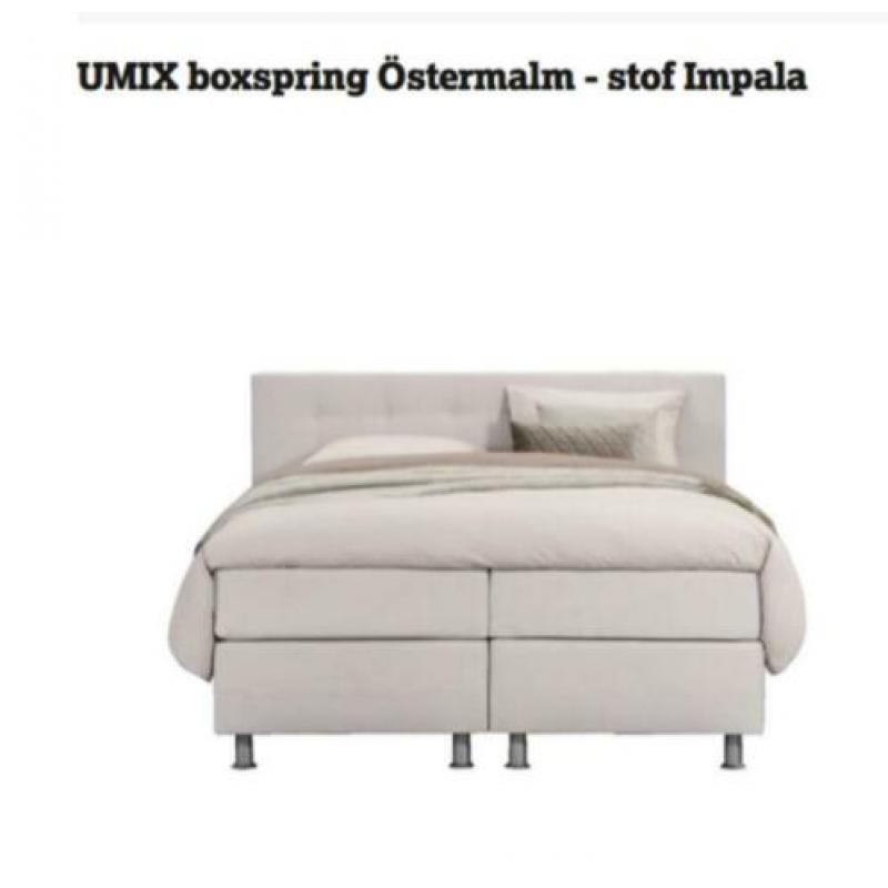 Zgan 2 jaar oude boxspring 1.40x2.00 m. Wit