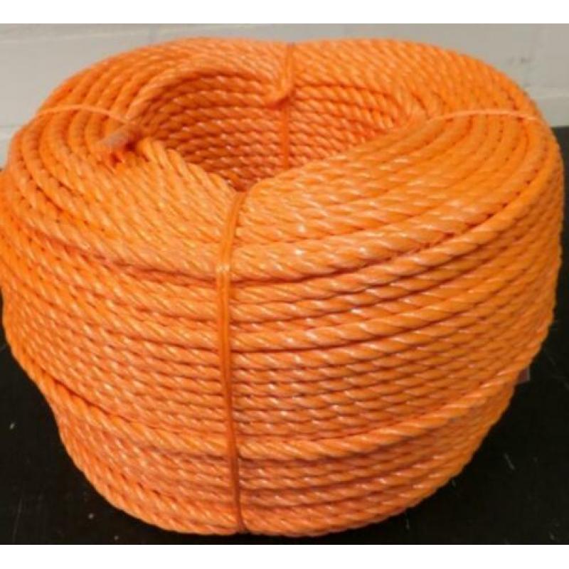 Tros of haspel 220 meter - 12 mm dik PP touw. ISO A-merk.