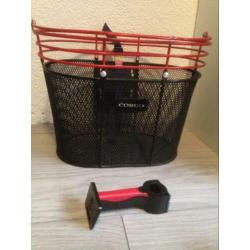 Fietsmand Cordo rood zwart