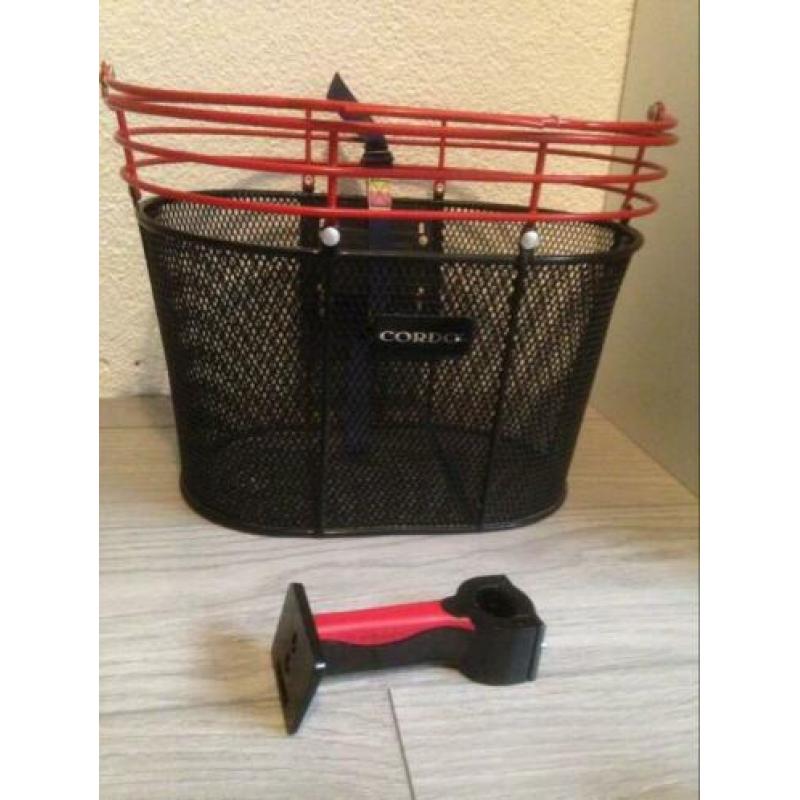 Fietsmand Cordo rood zwart