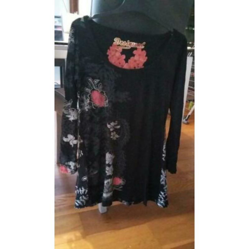 Desigual tuniek met jeans print maat L