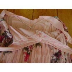 Z.g.a.n. roze gebloemd voile topje, maat M