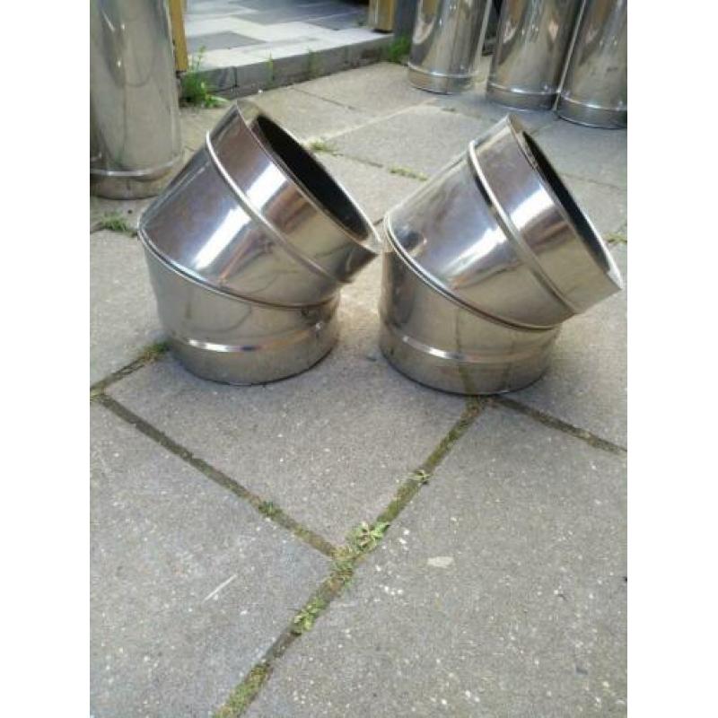 Compleet kachelpijp rookkanaal RVS dubbelwandig 200/250mm