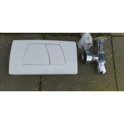 Sphinx wc toilet pot + wastafeltje sifon + drukknop geberit