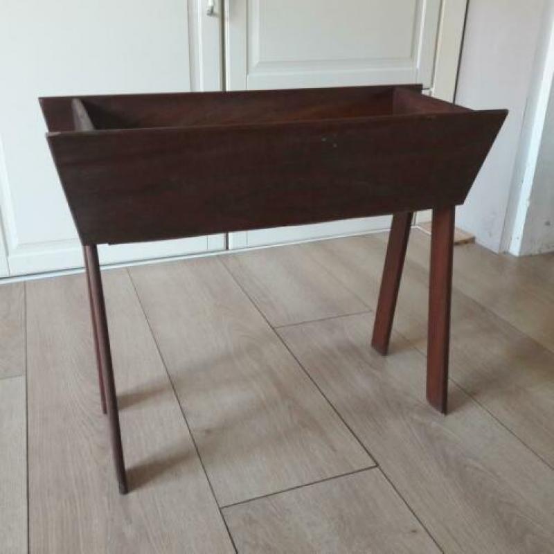 retro plantenbak teakhout