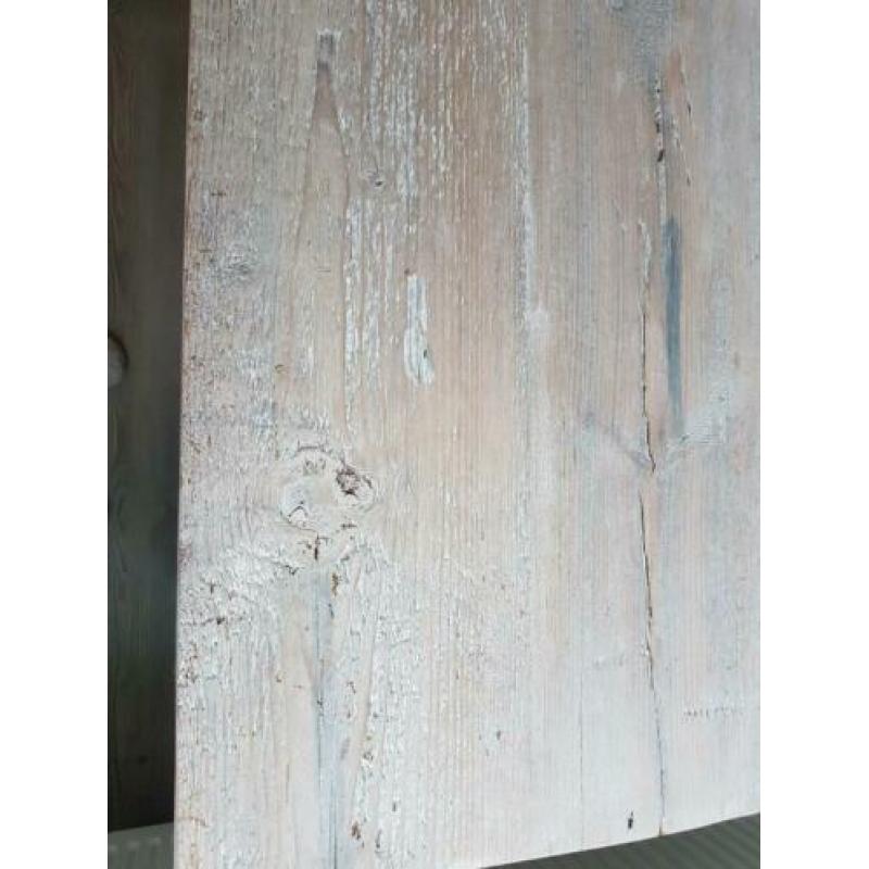 White wash Steigerhout eettafel