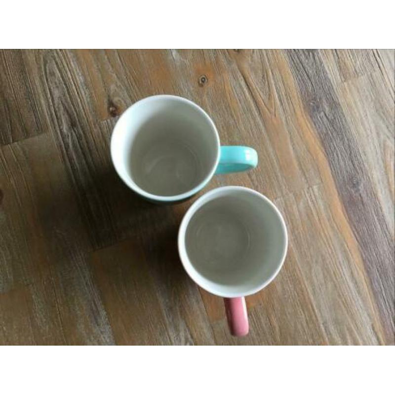 2 Pickwick theemokken, 400 ml, nieuw in roze en groen