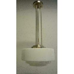 Art deco design verlichting hanglamp. Getrapte kap.