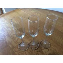Champagne glazen, 6 stuks