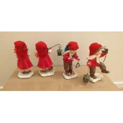 6 Winter/ Kerst beeldjes