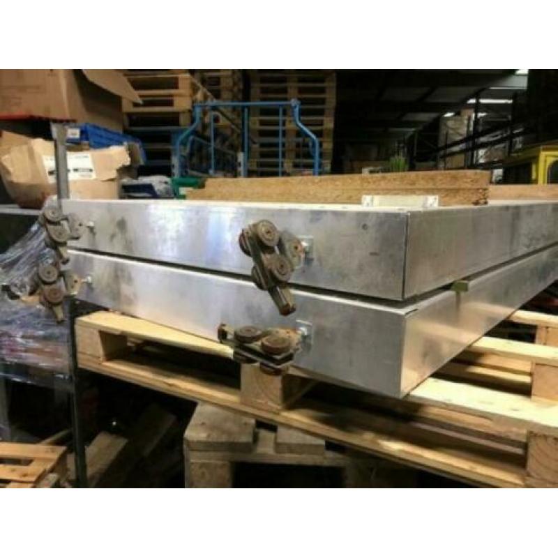 hangdeur schuifdeur loods damwand paneel deur 2x 264x122x15