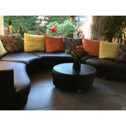 Rolf Benz hoekbank chaisse Chaplins eettafel