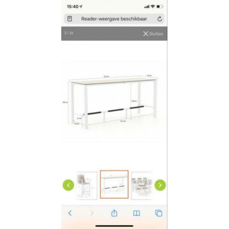5 maanden oude Bellagio Vezzano 7 Delige Barset, wit, 225 cm