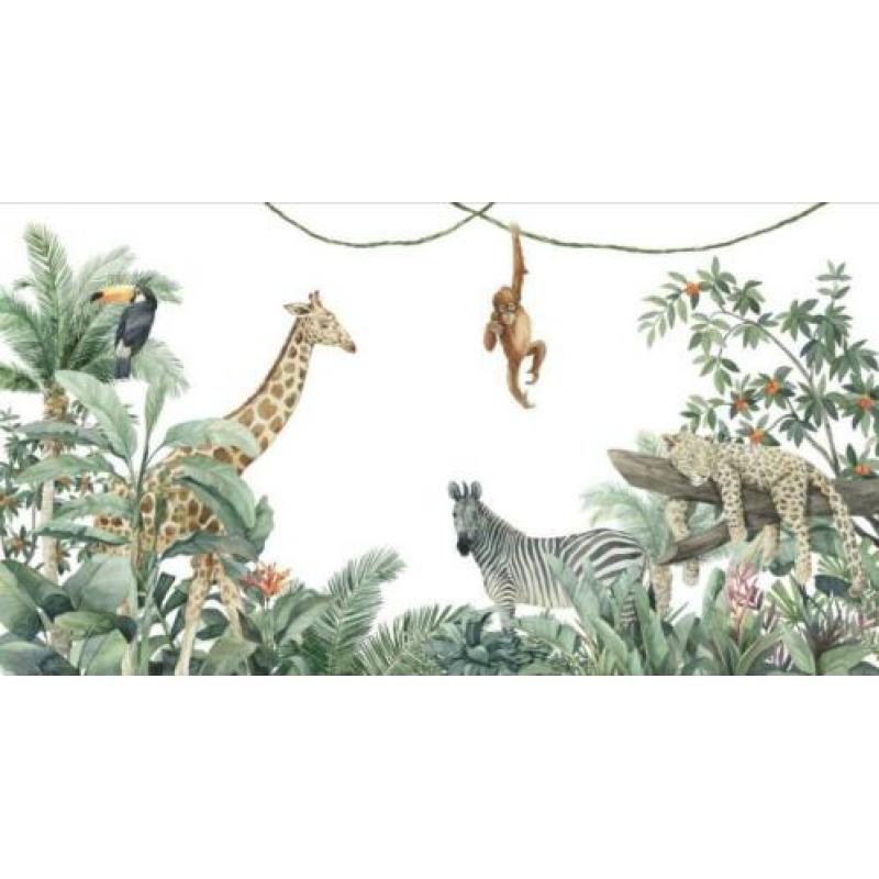 Jungle fotobehang voor baby / kinderkamer twv 353 euro