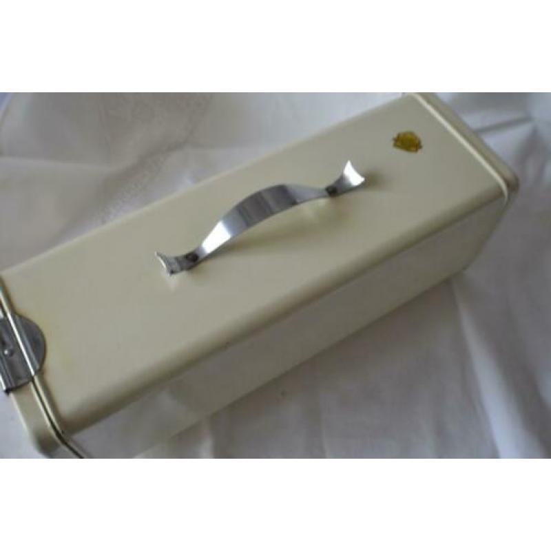 leuke retro BRABANTIA ontbijtkoek/cake trommel met snijplank
