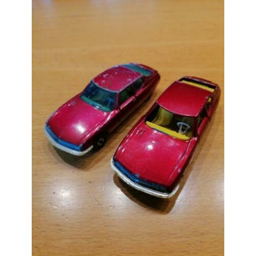 Citroën SM matchbox 2 stuks.