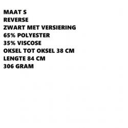 Maat s - reverse = zwart tuniek met versiering