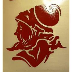 Merkplaatje ajax de boer brandweermateriaal aluminium 10 cm.