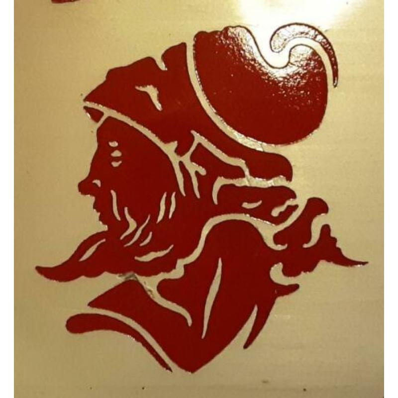 Merkplaatje ajax de boer brandweermateriaal aluminium 10 cm.