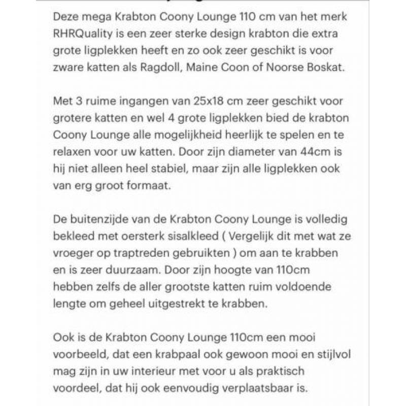 Xxl krabton Coony lounge grijs 110 x 45 cm