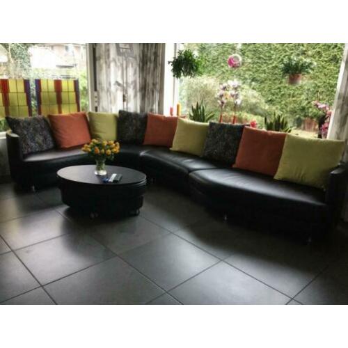 Rolf Benz hoekbank chaisse Chaplins eettafel