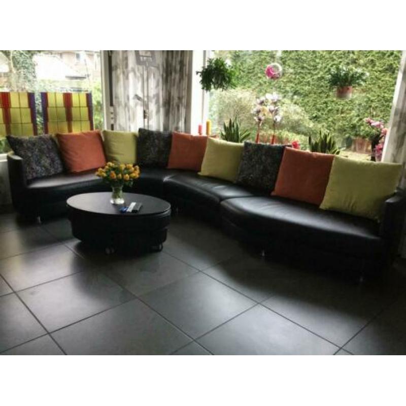 Rolf Benz hoekbank chaisse Chaplins eettafel