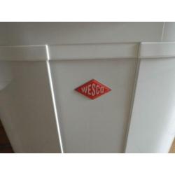 zgan WESCO prullenbak/vuilnisbak dubbel