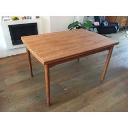 Houten eettafel deens vintage