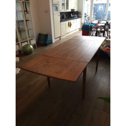 Houten eettafel deens vintage