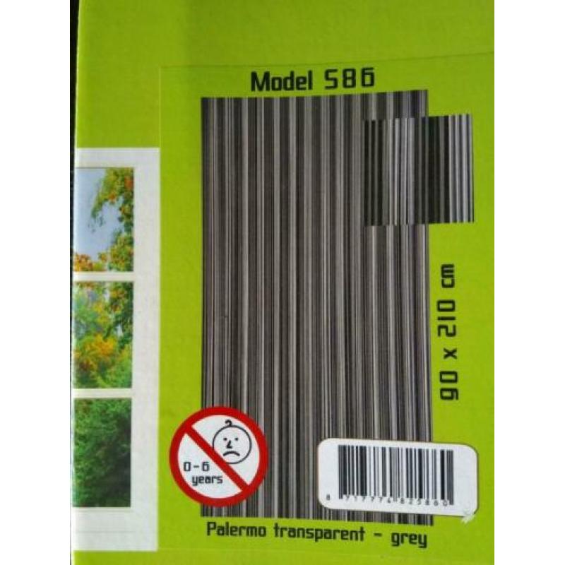 Te koop vliegen gordijn Palermo transparant-grey Maat 90x200