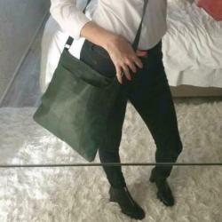 Leer tas groen nieuw