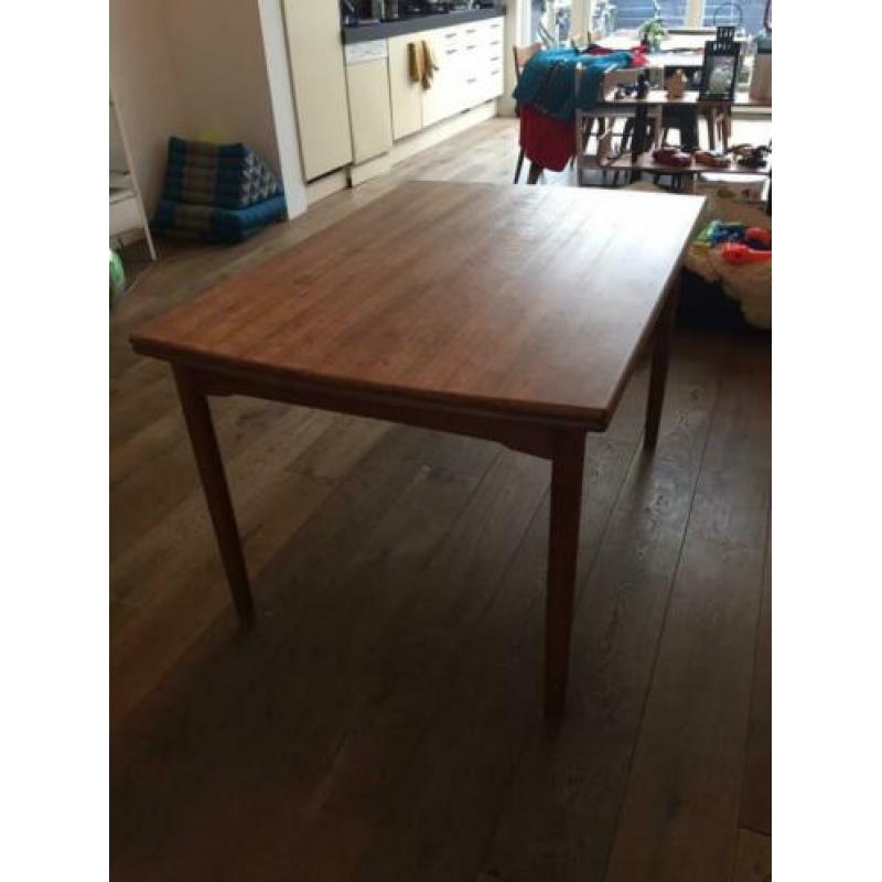 Houten eettafel deens vintage