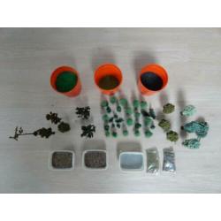 HO modelspoorbouw - bomen, grind, gras - schaal 1:87