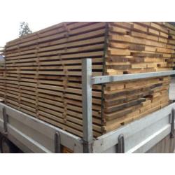 1,7m3 droge eiken planken 28mm dik,WORDT OPGERUIMD!