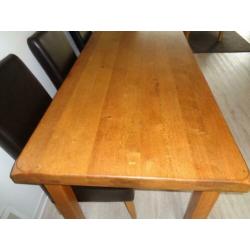 massief eiken eettafel