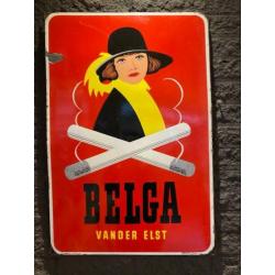 Belga emaille reclame bord