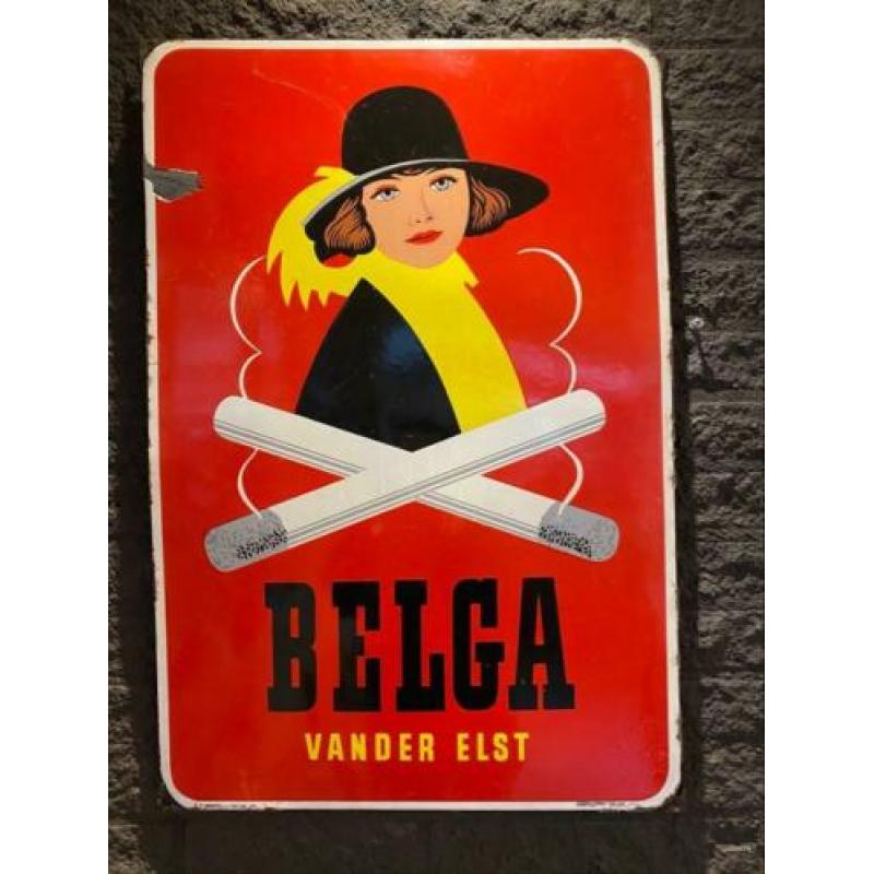 Belga emaille reclame bord
