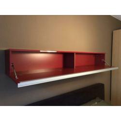 IKEA Besta Burs wandkast hoogglans rood