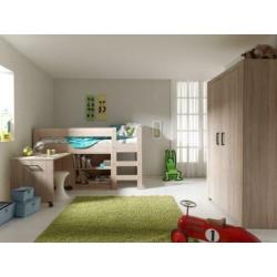 Tienerkamer | Aline | Bed | Bureau | Kast | Nieuw