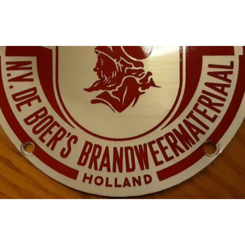 Merkplaatje ajax de boer brandweermateriaal aluminium 10 cm.