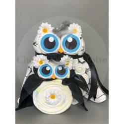 Gratis verzending Luiertaart Uil Luieruil Set Navy Blauw