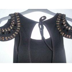 Maat s - reverse = zwart tuniek met versiering