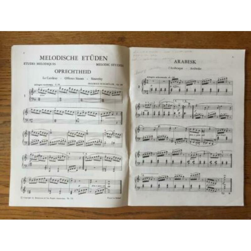 5 x muziekboek bladmuziek piano