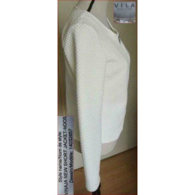 VILA vest off white maat M (36/38) zgan