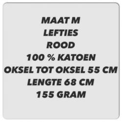 Maat m - lefties - rood